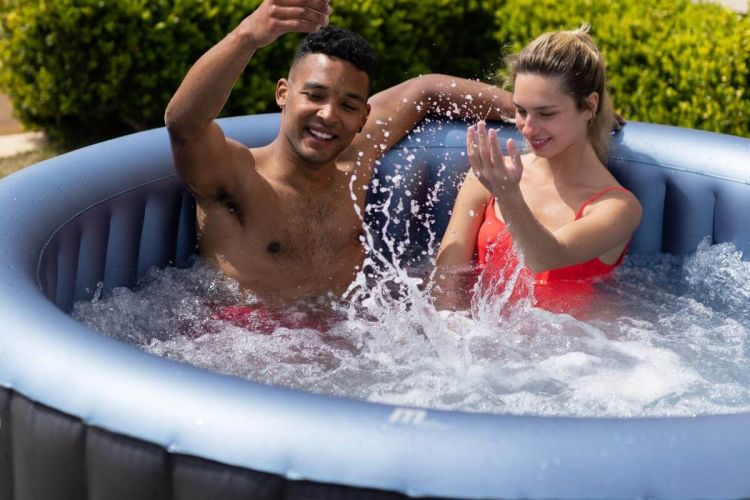 MSPA Comfort Series - BERGEN 2-6 Person Inflatable Hot Tub Spa w UVC Sanitizer & Anti-Icing