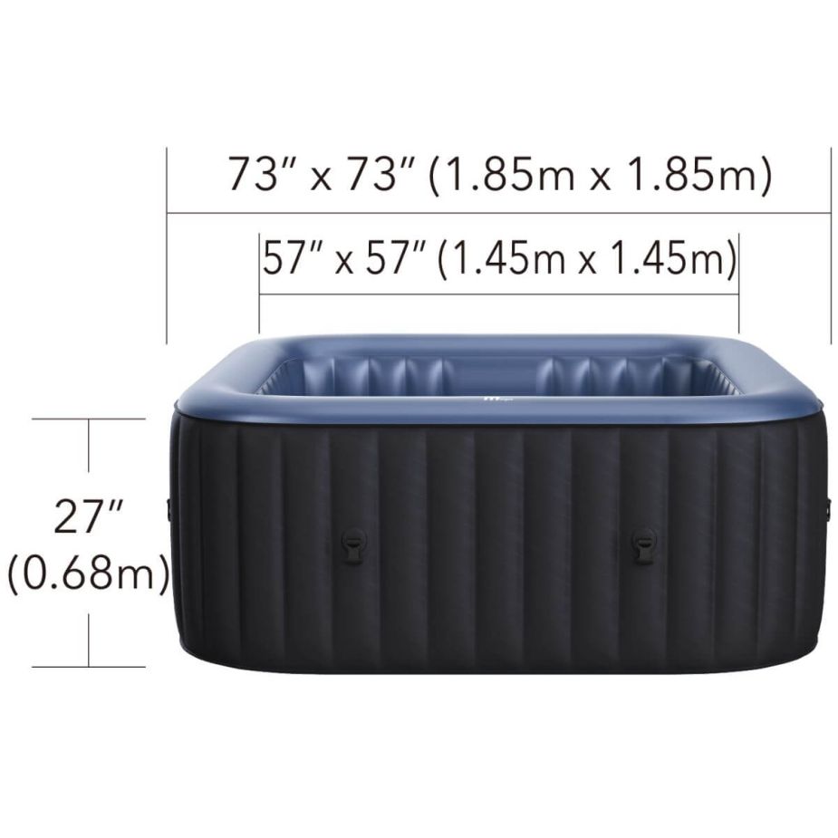 MSPA Comfort Series - TEKAPO 2-6 Person Inflatable Hot Tub Spa w UVC Sanitizer & Anti-Icing