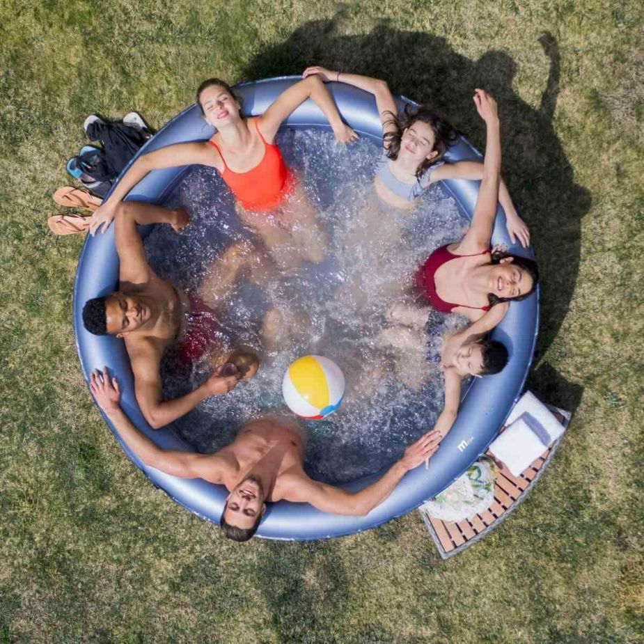 MSPA Comfort Series - BERGEN 2-6 Person Inflatable Hot Tub Spa w UVC Sanitizer & Anti-Icing