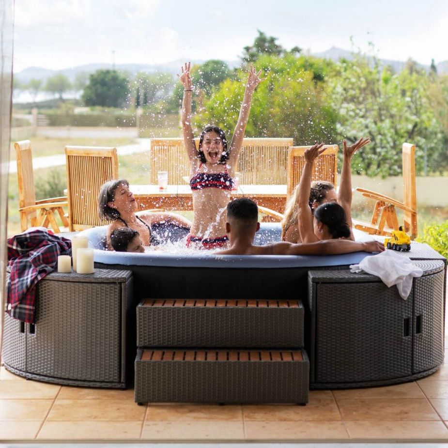 MSPA Comfort Series - TEKAPO 2-6 Person Inflatable Hot Tub Spa w UVC Sanitizer & Anti-Icing