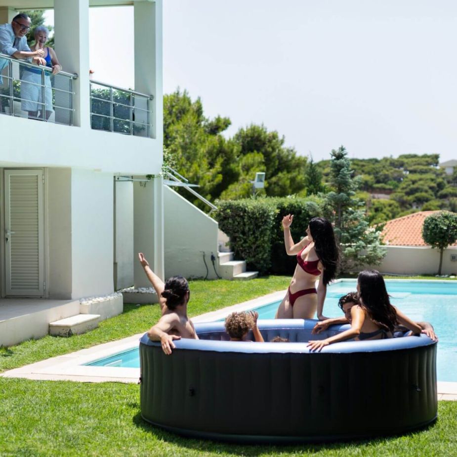 MSPA Comfort Series - BERGEN 2-6 Person Inflatable Hot Tub Spa w UVC Sanitizer & Anti-Icing