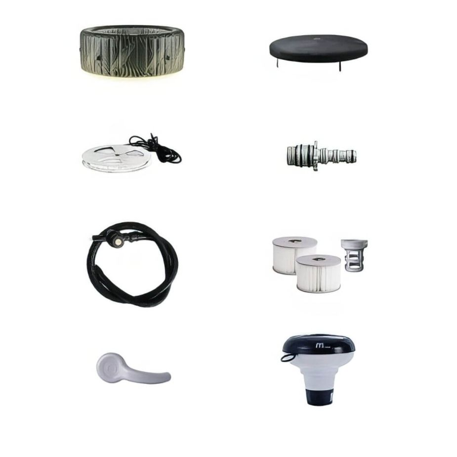 MSPA Comfort Series - METEOR 2-6 Person Inflatable Hot Tub Spa w LED light strip & UVC Sanitizer