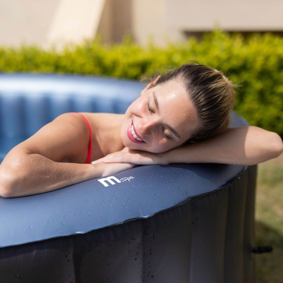 MSPA Comfort Series - BERGEN 2-6 Person Inflatable Hot Tub Spa w UVC Sanitizer & Anti-Icing